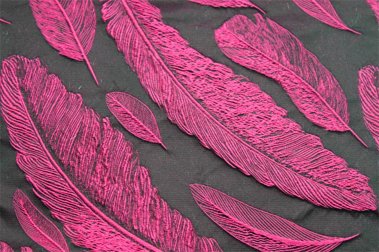 羽毛图案女装蓬蓬裙提花面料