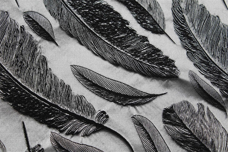 羽毛图案女装蓬蓬裙提花面料