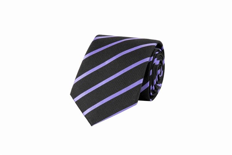 经典黑色商务细斜纹领带